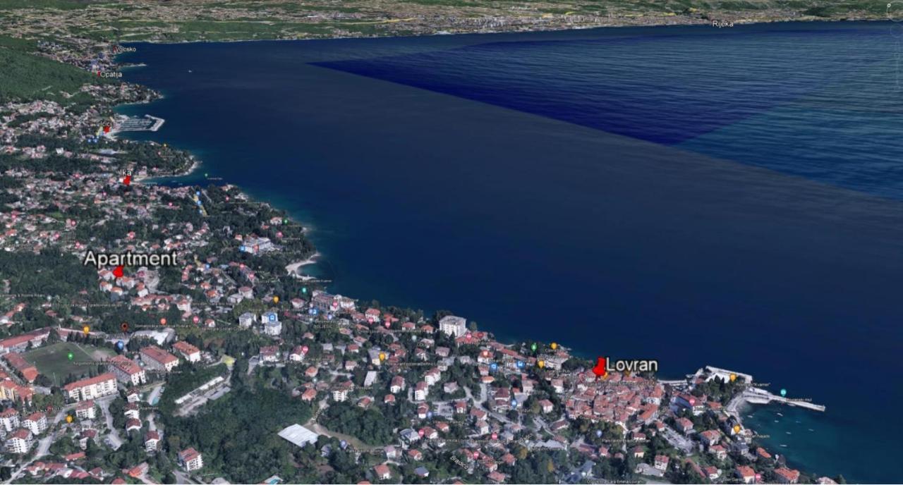 Apartment With Direct Sea View, Free Parking And Close To Beaches And Promenade Lovran Luaran gambar